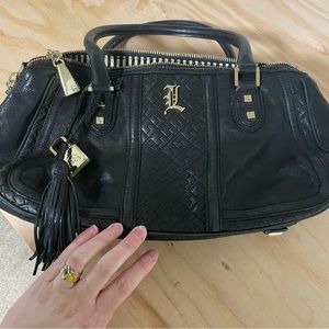 L.A.M.B. Black leather handbag